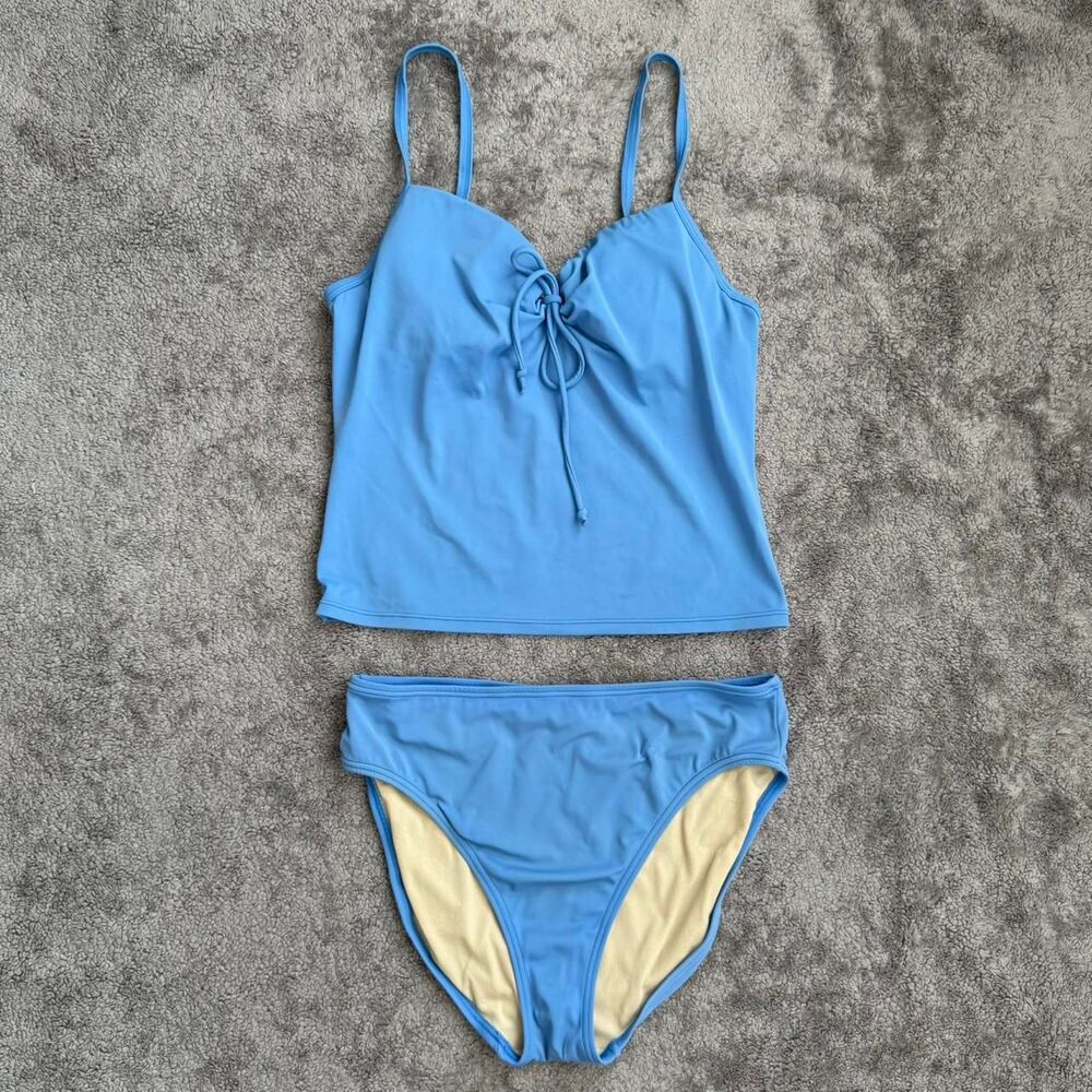 Y2k Victoria Secret blue tankini bikini set